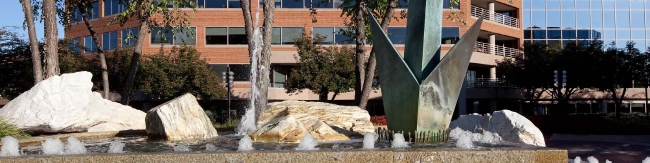 Outdoor art gallery featuring the 'Promenade Classique' by French sculptors Anne and Patrick Poirier